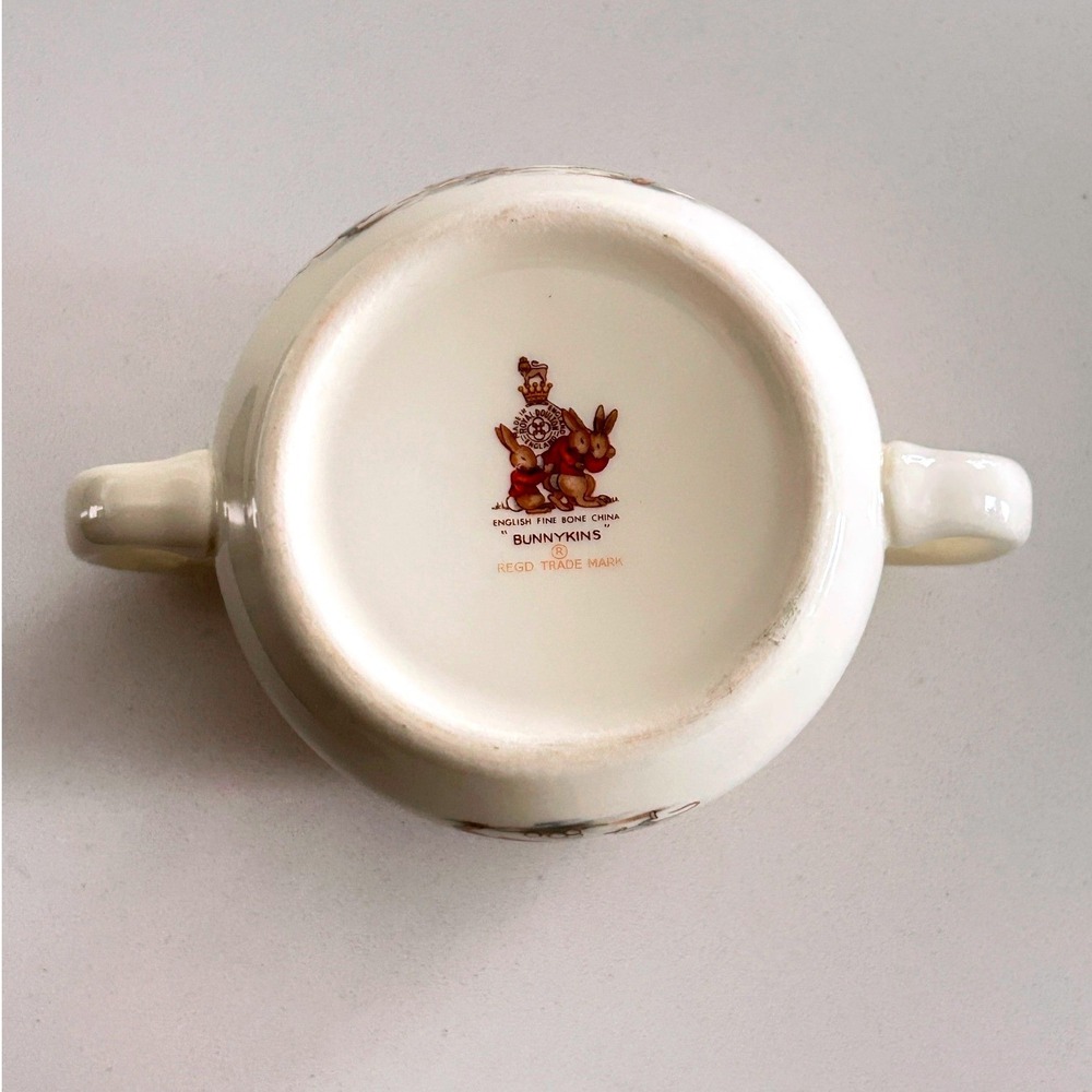 Royal Doulton Bunnykins Oval Bowl Mug Set Bone China England‎ Vintage Set of 2 - Picture 9 of 9